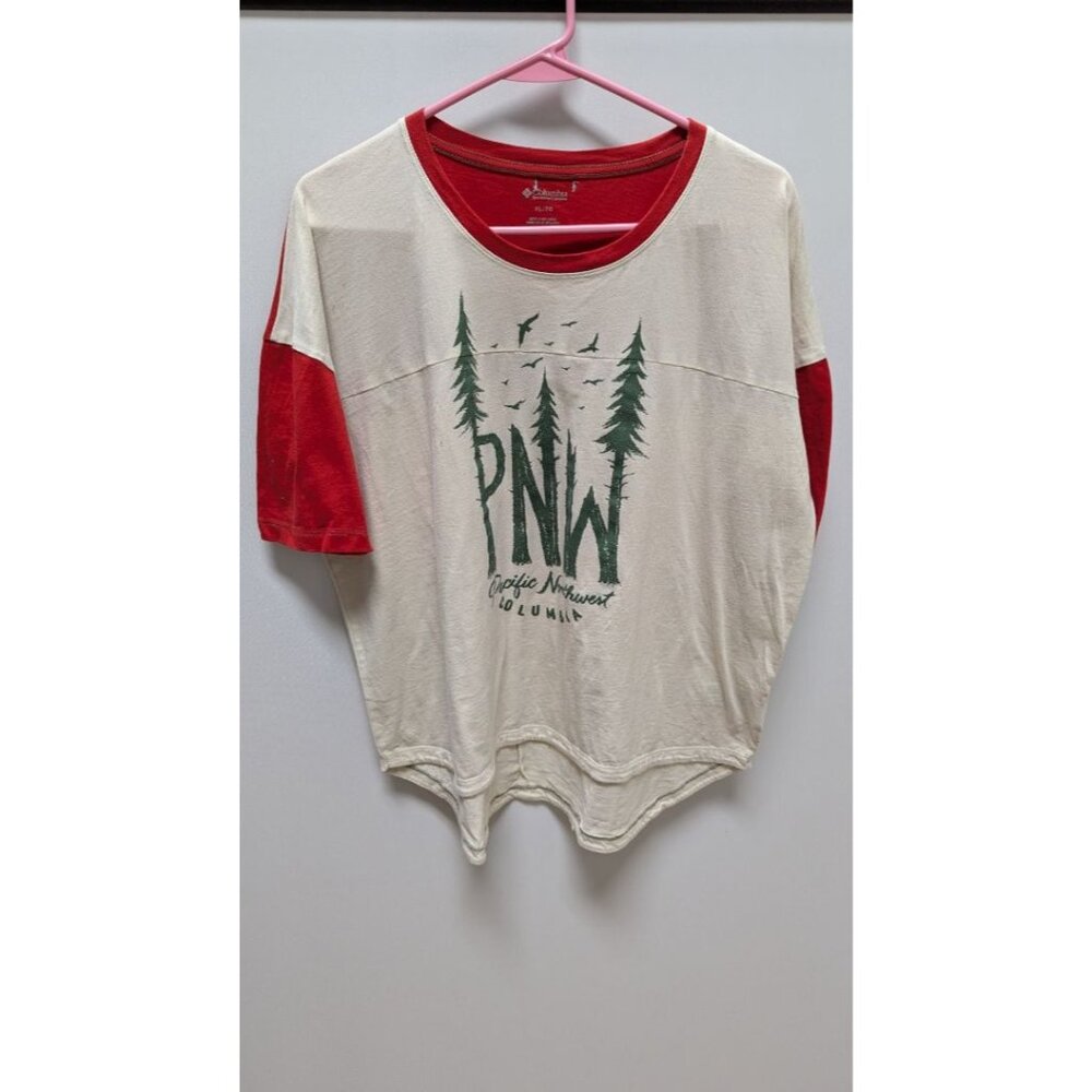 Columbia Beige/Red "Pacific Northwest" Graphic T-Shirt